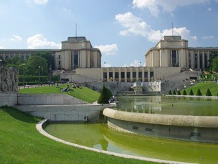 Giardini del Trocadero a Parigi e la famosa Fontana di Varsavia